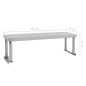 vidaXL Aufsatzboard für Arbeitstisch 120 x 30 x 35 cm Edelstahl vidaXL Aufsatzboard für Arbeitstisch 120 x 30 x 35 cm Edelstahl