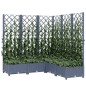 vidaXL Pflanzkübel mit Spalier Dunkelgrau 120x120x121,5 cm PP vidaXL Pflanzkübel mit Spalier Dunkelgrau 120x120x121,5 cm PP