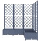 vidaXL Pflanzkübel mit Spalier Dunkelgrau 120x120x121,5 cm PP vidaXL Pflanzkübel mit Spalier Dunkelgrau 120x120x121,5 cm PP