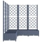 vidaXL Pflanzkübel mit Spalier Dunkelgrau 120x120x121,5 cm PP vidaXL Pflanzkübel mit Spalier Dunkelgrau 120x120x121,5 cm PP