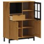 vidaXL Highboard mit Glastür FLAM 92x40x122,5 cm Massivholz Kiefer vidaXL Highboard mit Glastür FLAM 92x40x122,5 cm Massivholz Kiefer