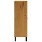 vidaXL Highboard mit Glastür FLAM 92x40x122,5 cm Massivholz Kiefer vidaXL Highboard mit Glastür FLAM 92x40x122,5 cm Massivholz Kiefer