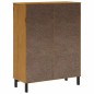 vidaXL Highboard mit Glastür FLAM 92x40x122,5 cm Massivholz Kiefer vidaXL Highboard mit Glastür FLAM 92x40x122,5 cm Massivholz Kiefer