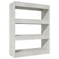 vidaXL Bücherregal/Raumteiler Betongrau 80x30x103 cm Holzwerkstoff vidaXL Bücherregal/Raumteiler Betongrau 80x30x103 cm Holzwerkstoff