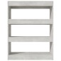 vidaXL Bücherregal/Raumteiler Betongrau 80x30x103 cm Holzwerkstoff vidaXL Bücherregal/Raumteiler Betongrau 80x30x103 cm Holzwerkstoff