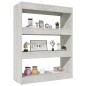 vidaXL Bücherregal/Raumteiler Betongrau 80x30x103 cm Holzwerkstoff vidaXL Bücherregal/Raumteiler Betongrau 80x30x103 cm Holzwerkstoff