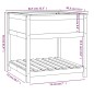 vidaXL Pflanzkübel mit Ablage Weiß 82,5x82,5x81 cm Massivholz Kiefer vidaXL Pflanzkübel mit Ablage Weiß 82,5x82,5x81 cm Massivholz Kiefer
