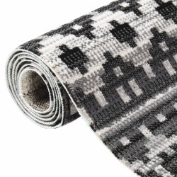 vidaXL Outdoor-Teppich Flachgewebe 115x170 cm Dunkelgrau