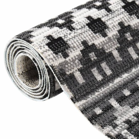 vidaXL Outdoor-Teppich Flachgewebe 115x170 cm Dunkelgrau