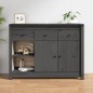 vidaXL Sideboard Grau 100x35x74 cm Massivholz Kiefer vidaXL Sideboard Grau 100x35x74 cm Massivholz Kiefer