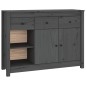vidaXL Sideboard Grau 100x35x74 cm Massivholz Kiefer vidaXL Sideboard Grau 100x35x74 cm Massivholz Kiefer