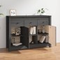 vidaXL Sideboard Grau 100x35x74 cm Massivholz Kiefer vidaXL Sideboard Grau 100x35x74 cm Massivholz Kiefer