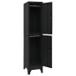 vidaXL Schließfachschrank Schwarz 38x45x180 cm Stahl vidaXL Schließfachschrank Schwarz 38x45x180 cm Stahl