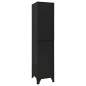 vidaXL Schließfachschrank Schwarz 38x45x180 cm Stahl vidaXL Schließfachschrank Schwarz 38x45x180 cm Stahl