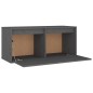 vidaXL Wandschrank Grau 80x30x35 cm Massivholz Kiefer vidaXL Wandschrank Grau 80x30x35 cm Massivholz Kiefer