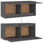 vidaXL Wandschrank Grau 80x30x35 cm Massivholz Kiefer vidaXL Wandschrank Grau 80x30x35 cm Massivholz Kiefer