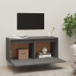 vidaXL Wandschrank Grau 80x30x35 cm Massivholz Kiefer vidaXL Wandschrank Grau 80x30x35 cm Massivholz Kiefer