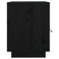 vidaXL Nachttisch Schwarz 40x34x45 cm Massivholz Kiefer vidaXL Nachttisch Schwarz 40x34x45 cm Massivholz Kiefer