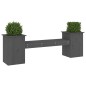vidaXL Gartenbank mit Pflanzkübeln Grau 184,5x39,5x56,5 cm Kiefernholz vidaXL Gartenbank mit Pflanzkübeln Grau 184,5x39,5x56,5 cm Kiefernholz