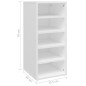 vidaXL Schuhschrank Weiß 31,5x35x70 cm Holzwerkstoff vidaXL Schuhschrank Weiß 31,5x35x70 cm Holzwerkstoff