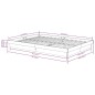 vidaXL Massivholzbett Schwarz 135x190 cm vidaXL Massivholzbett Schwarz 135x190 cm