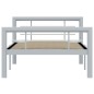 vidaXL Bettgestell Grau und Weiß Metall 90×200 cm vidaXL Bettgestell Grau und Weiß Metall 90×200 cm