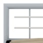 vidaXL Bettgestell Grau und Weiß Metall 90×200 cm vidaXL Bettgestell Grau und Weiß Metall 90×200 cm