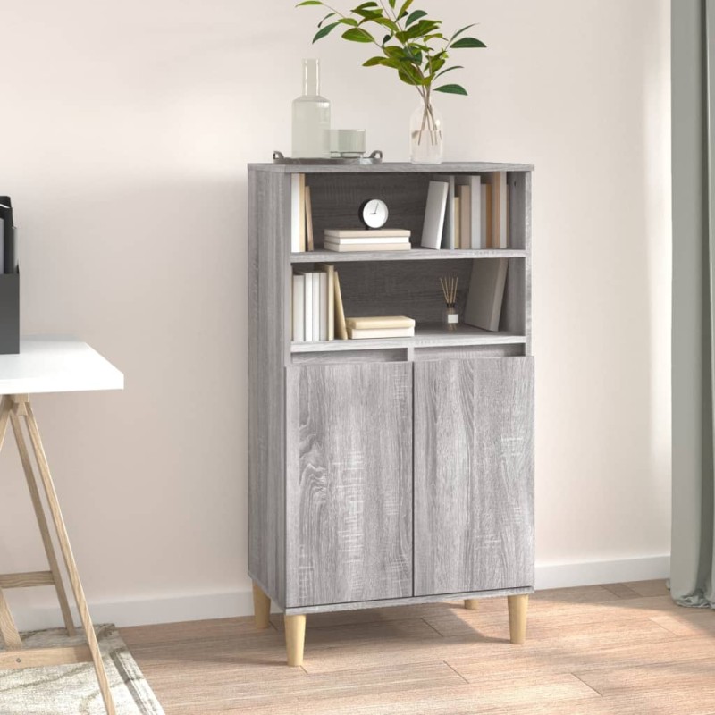 vidaXL Highboard Grau Sonoma 60x36x110 cm Holzwerkstoff vidaXL Highboard Grau Sonoma 60x36x110 cm Holzwerkstoff