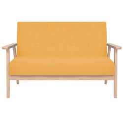 2-Sitzer Sofa Stoff Gelb
