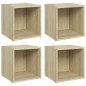 vidaXL TV-Schränke 4 Stk. Sonoma-Eiche 37x35x37 cm Holzwerkstoff vidaXL TV-Schränke 4 Stk. Sonoma-Eiche 37x35x37 cm Holzwerkstoff