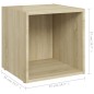 vidaXL TV-Schränke 4 Stk. Sonoma-Eiche 37x35x37 cm Holzwerkstoff vidaXL TV-Schränke 4 Stk. Sonoma-Eiche 37x35x37 cm Holzwerkstoff