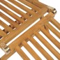 vidaXL Liegestuhl mit Fußablage Massivholz Teak vidaXL Liegestuhl mit Fußablage Massivholz Teak