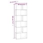 vidaXL Bücherregal/Raumteiler Braun Eichen-Optik 60x24x186 cm vidaXL Bücherregal/Raumteiler Braun Eichen-Optik 60x24x186 cm