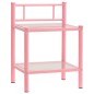 vidaXL Nachttische 2 Stk. Rosa Transparent Metall und Glas vidaXL Nachttische 2 Stk. Rosa Transparent Metall und Glas