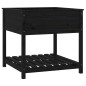 vidaXL Pflanzkübel mit Ablage Schwarz 82,5x82,5x81cm Massivholz Kiefer vidaXL Pflanzkübel mit Ablage Schwarz 82,5x82,5x81cm Massivholz Kiefer