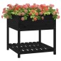 vidaXL Pflanzkübel mit Ablage Schwarz 82,5x82,5x81cm Massivholz Kiefer vidaXL Pflanzkübel mit Ablage Schwarz 82,5x82,5x81cm Massivholz Kiefer