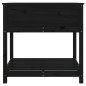 vidaXL Pflanzkübel mit Ablage Schwarz 82,5x82,5x81cm Massivholz Kiefer vidaXL Pflanzkübel mit Ablage Schwarz 82,5x82,5x81cm Massivholz Kiefer