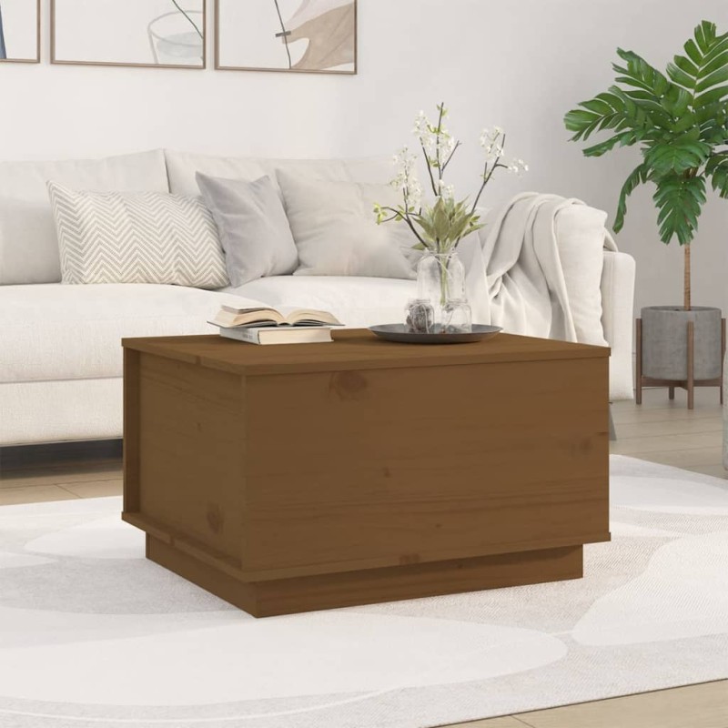 vidaXL Couchtisch Honigbraun 60x50x35 cm Massivholz Kiefer vidaXL Couchtisch Honigbraun 60x50x35 cm Massivholz Kiefer