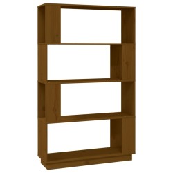 vidaXL Bücherregal/Raumteiler Honigbraun 80x25x132 cm Massivholz