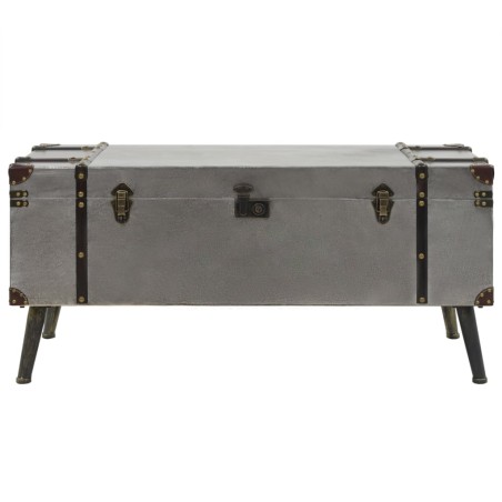Couchtisch MDF und Aluminium 102 x 51 x 47,5 cm