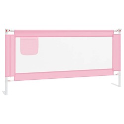 vidaXL Kleinkind-Bettschutzgitter Rosa 190x25 cm Stoff  