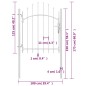 vidaXL Gartentor Stahl 1x1,75 m Weiß vidaXL Gartentor Stahl 1x1,75 m Weiß