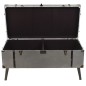Couchtisch MDF und Aluminium 102 x 51 x 47,5 cm Couchtisch MDF und Aluminium 102 x 51 x 47,5 cm