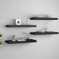 vidaXL Wandregale Schwebend 4 Stk. Schwarz 60x23,5x3,8cm MDF vidaXL Wandregale Schwebend 4 Stk. Schwarz 60x23,5x3,8cm MDF