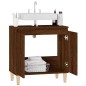 vidaXL Waschbeckenunterschrank Braun Eichen-Optik 58x33x60 cm vidaXL Waschbeckenunterschrank Braun Eichen-Optik 58x33x60 cm