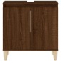 vidaXL Waschbeckenunterschrank Braun Eichen-Optik 58x33x60 cm vidaXL Waschbeckenunterschrank Braun Eichen-Optik 58x33x60 cm