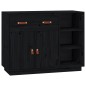 vidaXL Sideboard Schwarz 98,5x40x75 cm Massivholz Kiefer vidaXL Sideboard Schwarz 98,5x40x75 cm Massivholz Kiefer