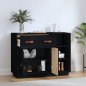 vidaXL Sideboard Schwarz 98,5x40x75 cm Massivholz Kiefer vidaXL Sideboard Schwarz 98,5x40x75 cm Massivholz Kiefer