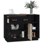 vidaXL Sideboard Schwarz 98,5x40x75 cm Massivholz Kiefer vidaXL Sideboard Schwarz 98,5x40x75 cm Massivholz Kiefer