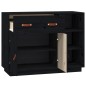 vidaXL Sideboard Schwarz 98,5x40x75 cm Massivholz Kiefer vidaXL Sideboard Schwarz 98,5x40x75 cm Massivholz Kiefer